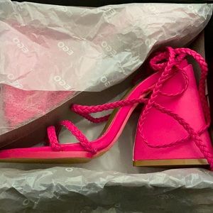 Pink Stylist Lace Up Heel.
